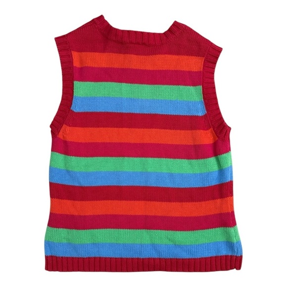 Tommy Jeans Hilfiger Striped Vest Top Multicolor Rare Vintage Y2K Size M Red - Picture 2 of 5